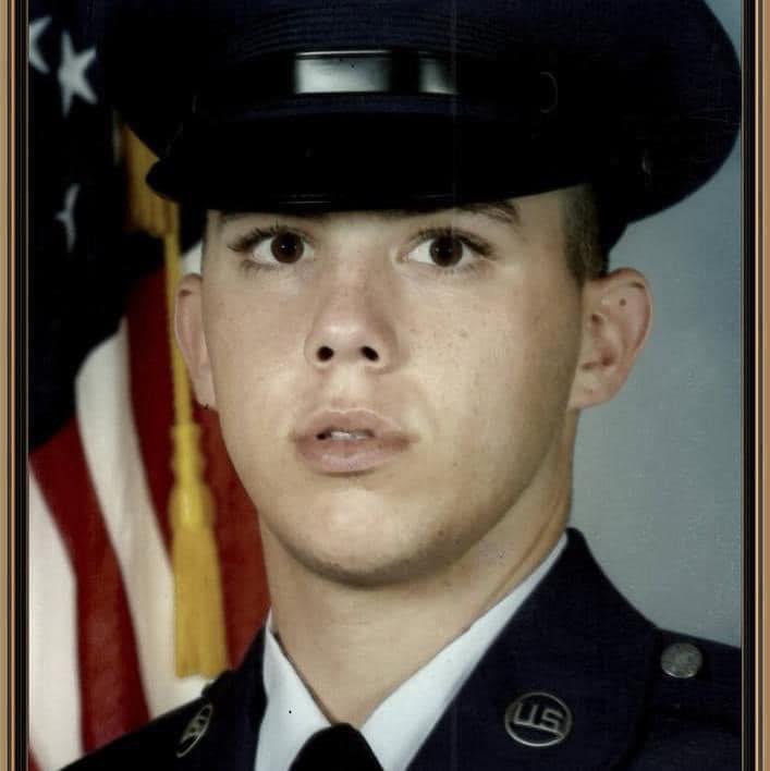 Keith Fallon during basic training at Lackland AFB in San Antonio, TX