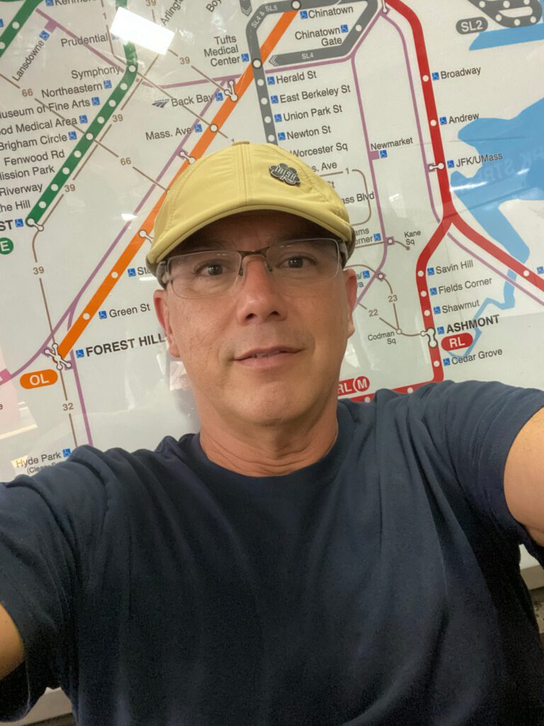 BostonPhoto360 Owner Keith Fallon on the Red Line at MBTA Station