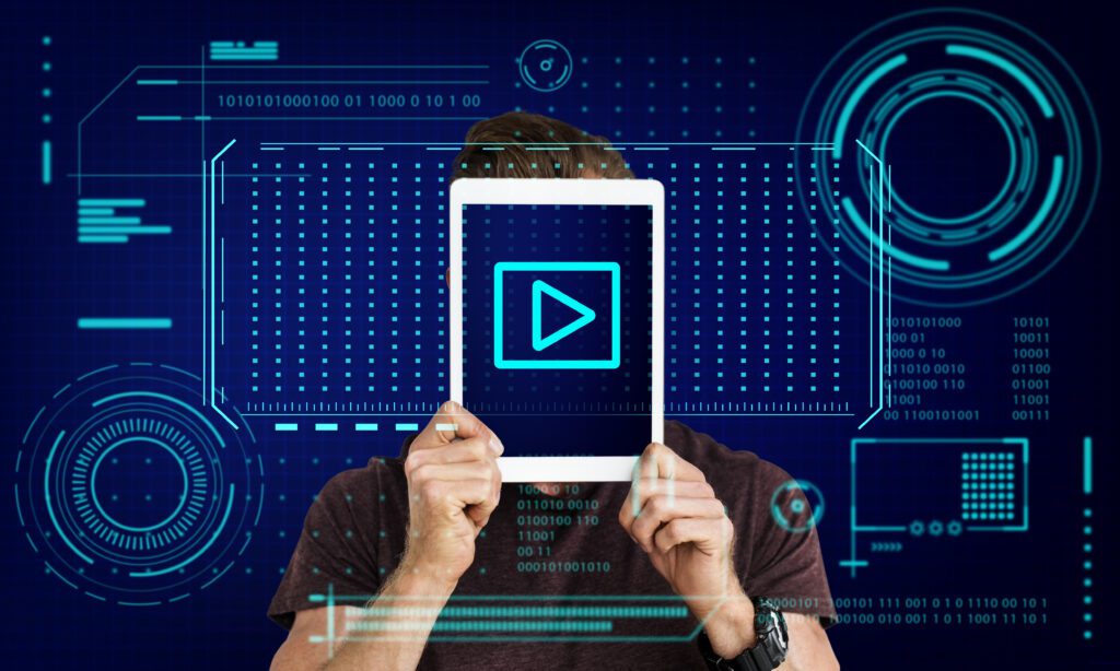 AI Photo Booth Rental MA | Capture the Future of Fun play button media player podcast graphic